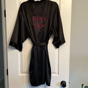 Black Maid of Honor Robe